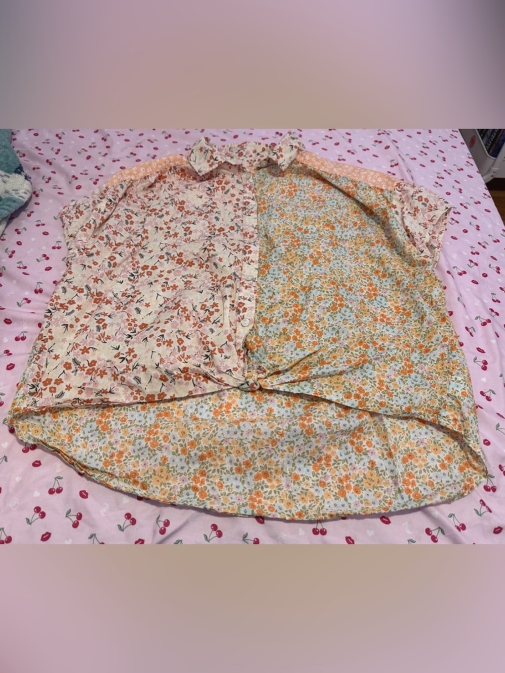 American Eagle Floral Buttom Up Shirt-Short sleeve Size S